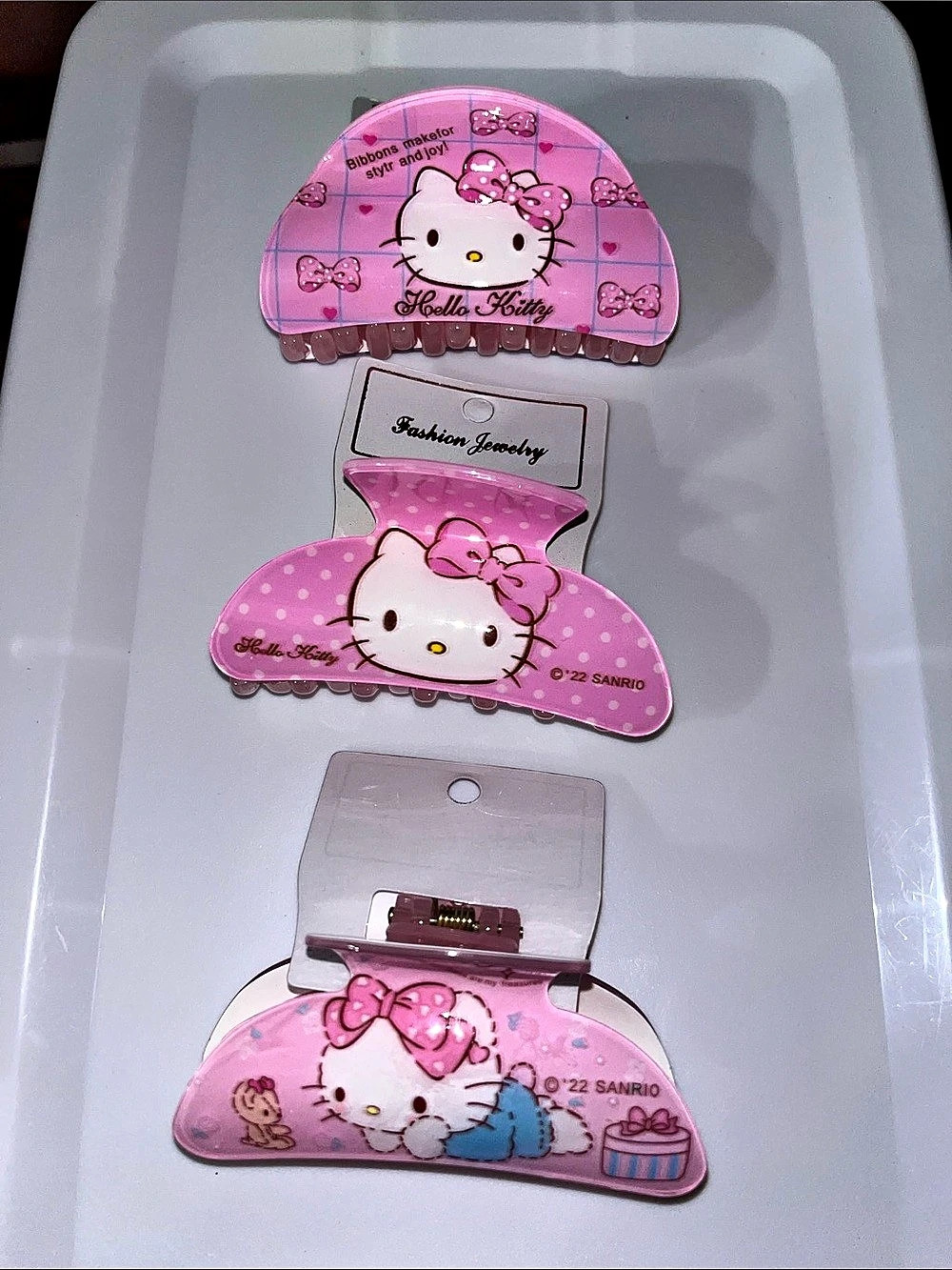 Hello Kitty Pink Hair Accessories Set NWT